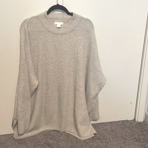 H&M cream mock turtleneck sweater XXL